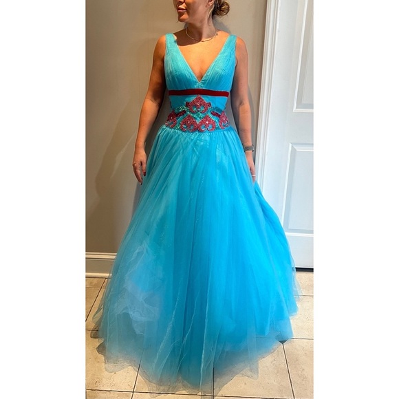 Jovani Ballgown Blue - Picture 3 of 6